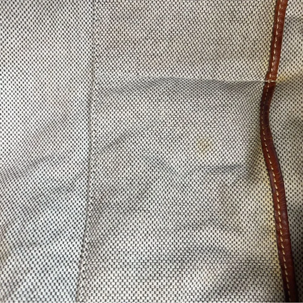 Dooney & Bourke Brenna Gray pebble Leather satchel tanTrim & Strap bonus pouch.